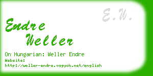 endre weller business card